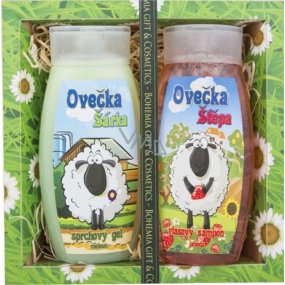 Bohemia Gifts Kids Ovečka Šárka shower gel 250 ml + Ovečka Štěpa hair shampoo 250 ml, cosmetic set