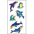 Tattoo colored dolphins 16.5 x 10.5 cm