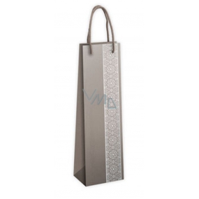 Ditipo Gift paper bag EKO for bottle 12 x 9 x 39 cm Silver