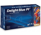 Aurelia Delight Blue PF Disposable vinyl gloves without powder size S box 100 pieces