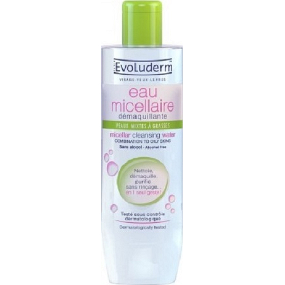 Evoluderm Micellar Cleansing Water 250 ml cleansing micellar water for oily and mixed skin