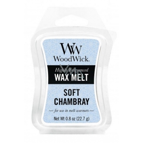WoodWick Soft Chambray - Clean linen fragrant wax for aroma lamps 22.7 g