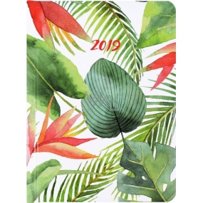 Albi Diary 2019 weekly Watercolor tropical leaves 12.6 x 17 x 1.2 cm