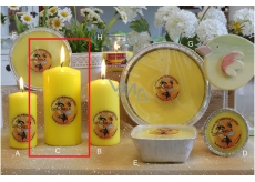Lima Citronella mosquito candle scented repellent yellow cylinder 70 x 150 mm 1 piece