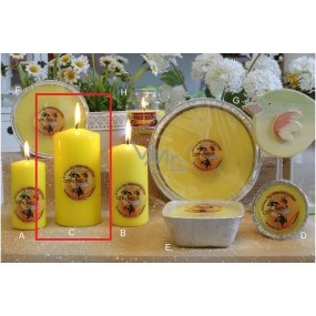 Lima Citronela mosquito repellent candle scented yellow cylinder 70 x 150 mm 1 piece