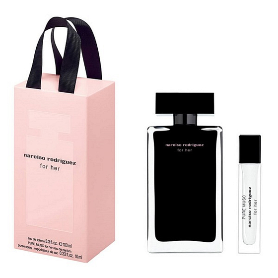 Narciso Rodriguez for Her Eau de Toilette for Women 100 ml + Eau de Toilette 10 ml, gift set