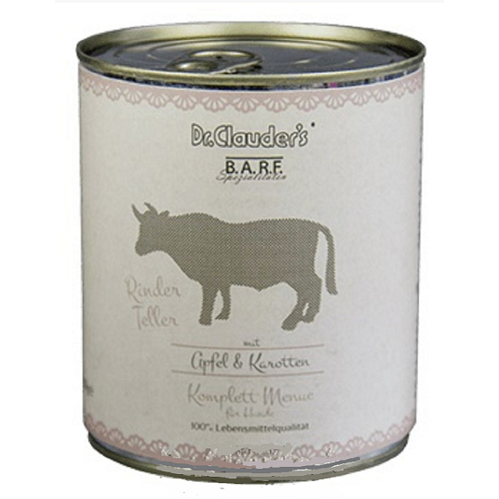 Dr. Clauder BARF Beef plate Complete food for adult dogs sensitive to food 800 g
