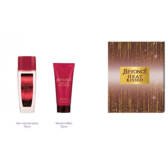 Beyoncé Heat Kissed Perfumed Deodorant Glass for Women 75 ml + Body Lotion 75 ml, Cosmetic Set