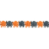Halloween garland spider orange, black 400 x 17 cm