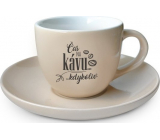 Nekupto Kafetearie espresso cup with saucer Time for coffee... anytime 100 ml