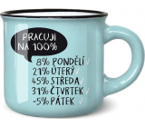 Nekupto Mini coffee mug I'm working 100% 100 ml