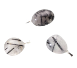 Crystal with Tourmaline Tumbler pendant natural stone, 2,2-3 cm, 1 piece, stone stones