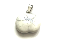 Magnesite / Howlit Apple of Knowledge pendant natural stone 1,5 cm, cleansing stone