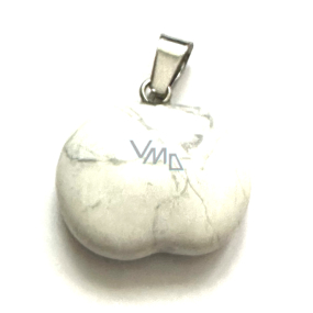 Magnesite / Howlit Apple of Knowledge pendant natural stone 1,5 cm, cleansing stone