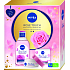 Nivea Rose Touch micellar water with organic rose water 400 ml + Rose Touch moisturizing day gel-cream for all skin types 50 ml, cosmetic set for women