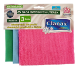 Clanax Swedish towel microfiber, mix of colours 30 x 30 cm 3 pieces