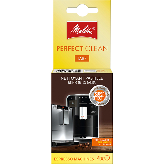 Melitta Perfect Clean Espresso Cleaning Tablets for Coffee Machines, 4 × 1.8 g