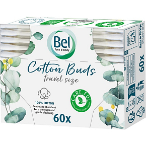 Bel Cotton Travel Cotton Swabs 60 pcs