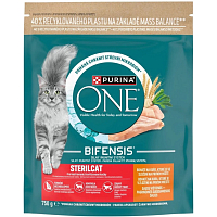 Purina ONE Bifensis Sterilised cat food with chicken and wheat, 750 g