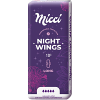 Micci Classic Night women's pads with wings, 10 pcs