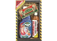 Bohemia Gifts & Cosmetics Gentleman mr. Man sprchový gel 500 ml + Loveminator sprchový gel 200 ml + dárkový kondom, kosmetická sada