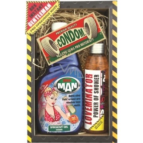 Bohemia Gifts Gentleman mr. Man shower gel 500 ml + Loveminator shower gel 200 ml + gift condom, cosmetic set