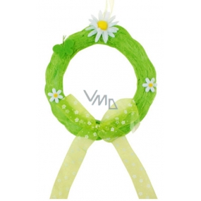 Sisal wreath for hanging green 15 cm