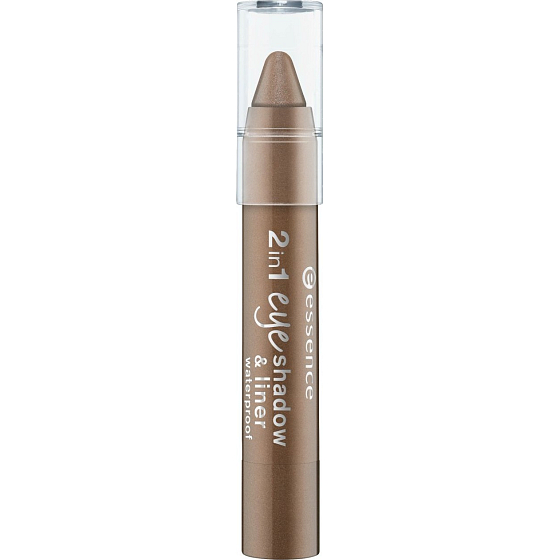 Essence 2in1 Eyeshadow & Liner waterproof eye shadows and lines 01 Go Bronze 3.5 g