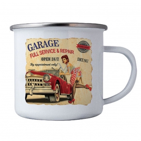 Bohemia Gifts Tin with print for Garage 8 cm
