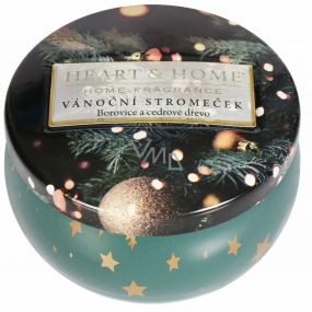 Heart & Home Christmas tree fragrance Soybean scented candle in a can burns up to 30 hours 125 g
