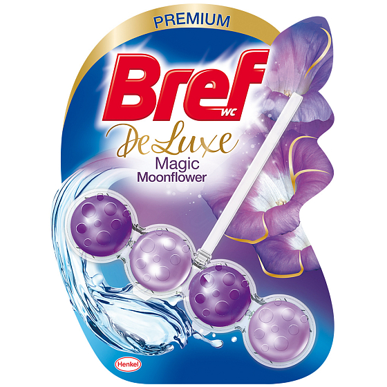 Bref De Luxe Magic Moonflower solid toilet block for hygienic cleanliness and freshness of your toilet 50 g
