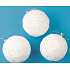 Flasks white with glitter grid for hanging 8 cm, 3 pieces