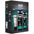 Dixi Men 3 in 1 Active Relax shower gel 400 ml + shampoo against dandruff for hair 400 ml + Foot Care balm against sweating feet 100 g, cosmetic set