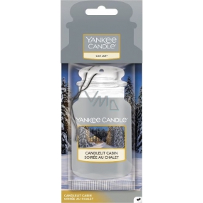 Yankee Candle Candlelit Cabin - Cottage lit by a candle Classic scented car tag paper 14 g