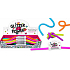 Power Cord elastic plastic, which is expandable up to 2 meters! glitter - orange