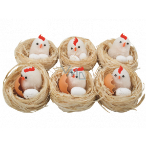 Nests with chicken and eggs 5.5 cm 1 piece random selection
