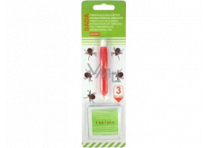 Alpha Tweezers for Ticks with Antibacterial Wipes, Set