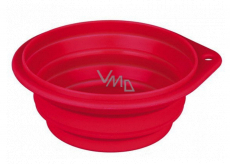 Trixie Travel bowl, silicone, folding red, diameter 14 cm, 0.5 l