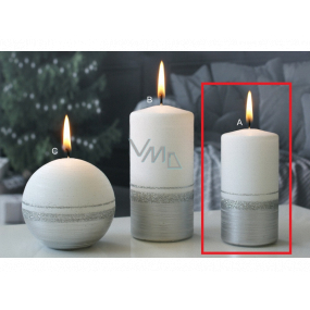 Lima Aroma line candle silver cylinder 50 x 100 mm 1 piece