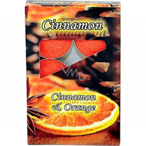 Adpal Cinnamon & Orange - Cinnamon and orange scented tea candles 6 pieces