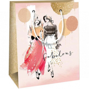 Ditipo Gift paper bag 11.4 x 6.4 x 14.6 cm two women