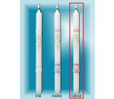 Lima Church baptismal candle pink with gold decoration No. 1001 25 x 360 mm 1 piece