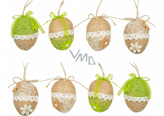 Jute egg for hanging 6 cm 1 piece