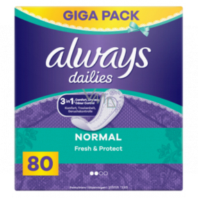 Always Dailies Fresh & Protect Normal with a gentle scent panty liners 80 pieces