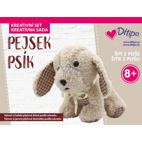 Ditipo Creative set - Sewing plush Dog 21 x 16 x 4 cm age 8+