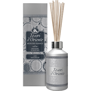 Tesori d'Oriente Muschio Bianco aroma diffuser with rattan sticks, 200 ml