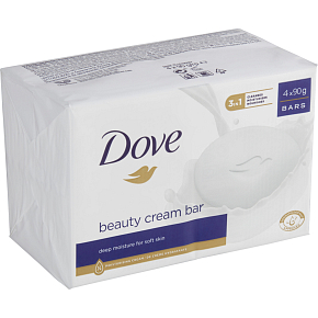 Dove Original Beauty Cream Bar, 4× 90 g Dove Original Beauty Cream Bar, 4× 90 g