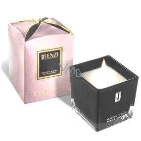 jFenzi Opal Glamour Soy scented candle with the scent of Yves Saint Laurent Opium Black handmade black 200 g