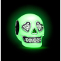 Sterling Silver 925 Luminous Glittering Skull Glow in the Dark, Halloween Bracelet Bead