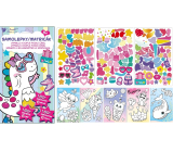Paint and glue set by numbers Unicorn 6 sheets, 160 stickers 14,5 x 25 cm
